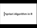 Apriori Algorithm in R Machine learning Part 2