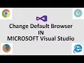 Change default browser in visual studio 2012 - Techsoln