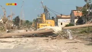 Aftermath of severe weather that left a path of destruction in northeast Wisconsin