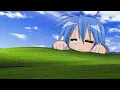 Konata sleeping on XP grass Wallpaper Engine