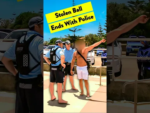 A stolen beach ball ends with police 😬 #bondirescue #lifeguard #beach #shortsfeed