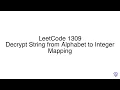 LeetCode 1309 Decrypt String from Alphabet to Integer Mapping