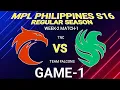 TNC VS  TEAM FALCONS- GAME-1 REGULAR SEASON (S16)MPL PH MLBB #mpl#sibol#mplseason16#mlbb 