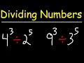 Dividing Numbers with Exponents