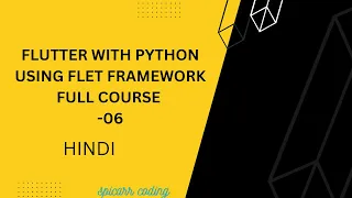 Flutter With Python using Flet Framework Full course Text Control Tutorial-06 Flet Python