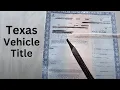 How to Transfer a Texas Vehicle Title