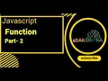 JavaScript functions Part-2 parameters arguments default values return statement in function