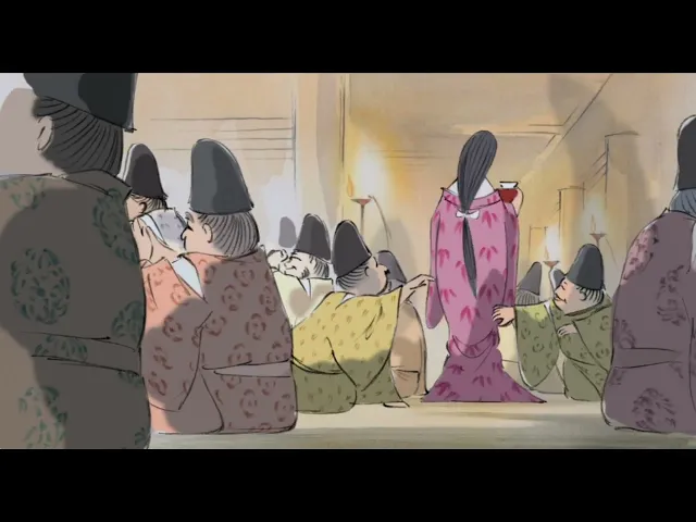 La storia della principessa splendente di Isao Takahata | Clip 'Il banchetto per la nominazione'