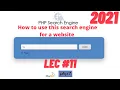 Build Search Engine using PHP and MySQL How to use this search engine for a website LEC