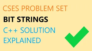 CSES Bit Strings C solution simple math problem