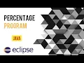 Percentage program using if else condition in Java Eclipse Java