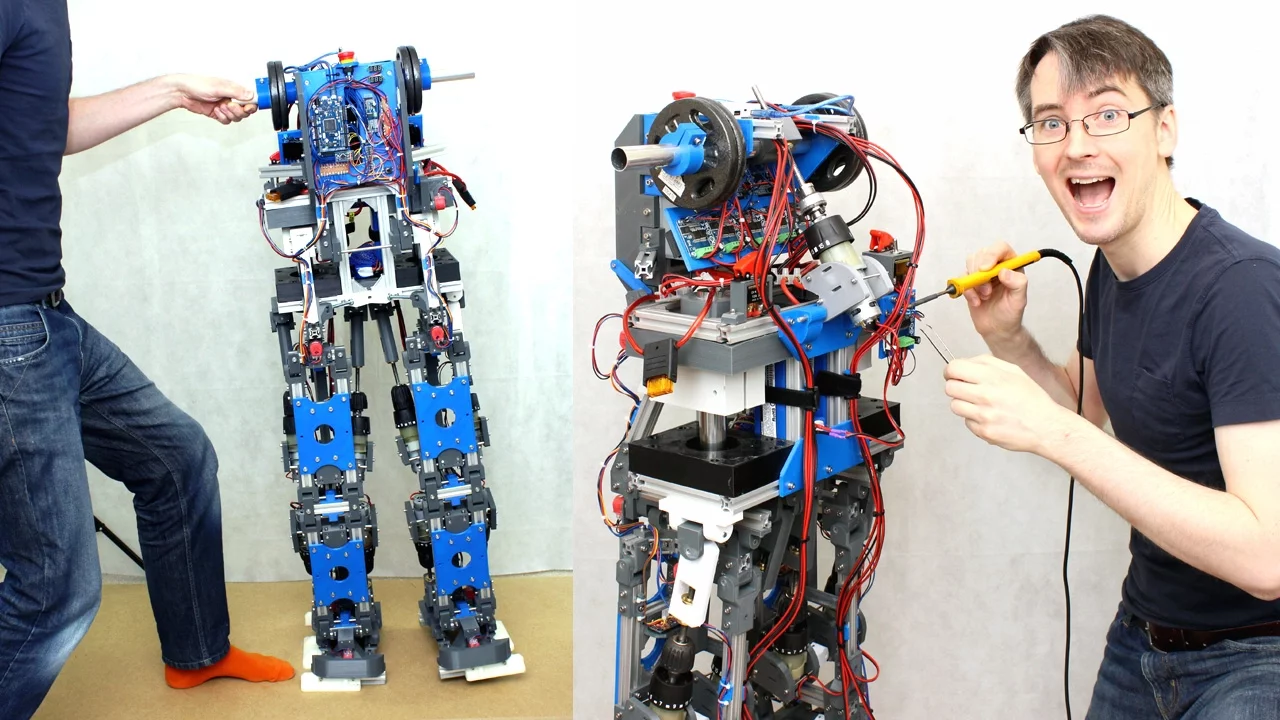 Building Robot X #6 | More Dynamic Stability | James Bruton