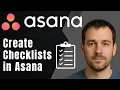 Asana Creating Checklists 2025 Task Management Productivity Tutorial