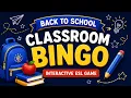 Back to School Bingo for ESL Classroom Fun ESL Icebreaker Game for the First Day of School