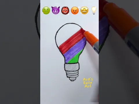 🤢😈👹😡🤩💡Fun Satisfying Colouring  @ArasEasyArt #satisfying #art #colouring