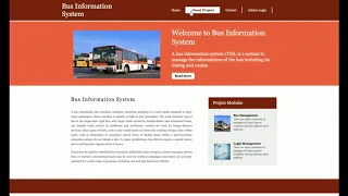 Bus Information System Python Django Project Tutorial