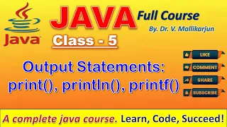 Java Output Statements print println printf Java Basics for Beginners
