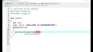 tolower function in c c tolower character in c