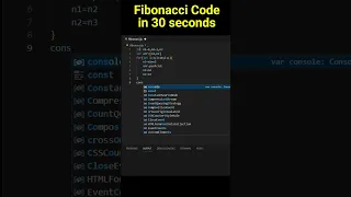 Fibonacci Series in 30 seconds