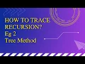 Tracing recursion Eg 2 - Tree Method