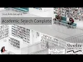 Academic Search Complete Using it to Find Articles
