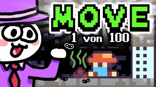 Zombey lernt 100 MOVES um ein Spiel durchzuspielen! (Moventure #1)