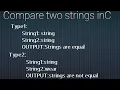 Compare one string into another string program in C strings