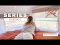 Episode 8 - EASY NO SEW SHEER CURTAINS BLINDS Caravan Build Series 1978 Millard Mini Pop Top