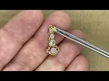 14K Yellow Gold Harley Davidson Logo 1 00ctw Diamond Journey Drop Earrings