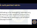 DMV Practice Test California Q9 A curb painted red means