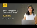 Want a Bachelor s Degree in 3 Years Join us