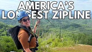 Riding AMERICA S LONGEST ZIPLINE Wildside MegaZip in PIGEON FORGE Tennessee