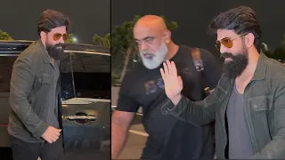 TOXIC Star Yash Rocks A Dashing Travel Look | Spotted At Mumbai Airport Departure