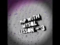 PHP with MySql Lesson 3 PHP Variables