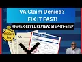 VA Higher-Level Review Correct Claim Errors FAST with VA Form 20-0996 Step by Step Guide