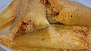 TAMALES ROJOS Y VERDES CON MASA PREPARADA DE LA TIENDA