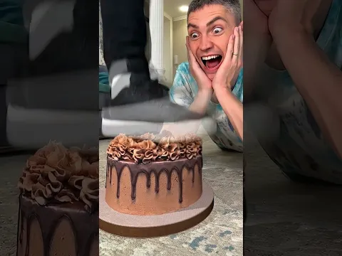 Surprise cake turned into chaos 🤣 #funny #shorts #prank