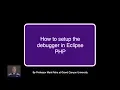 HOWTO - Setup the debugger in Eclipse PHP