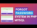 WITH SOURCE CODE Password reset using php MySQL login forgot password in html php and mysql