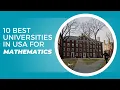 10 Best Universities in USA for Mathematics