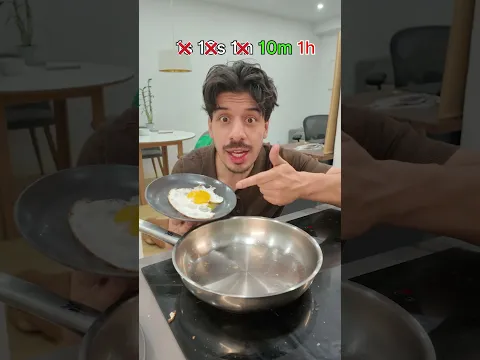 Huevo de 1 Segundo vs 1 Hora 🍳