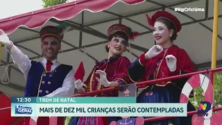 Trem da Ferrovia Tereza Cristina leva espírito natalino às crianças