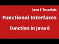 Java 8 Tutorial 08 - Function Interface in Java Predefined Functional Interfaces