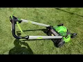 Greenworks Pro 60V 25 Mower Review Hilly lawn