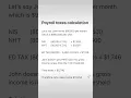Payroll tax example for Jamaicans