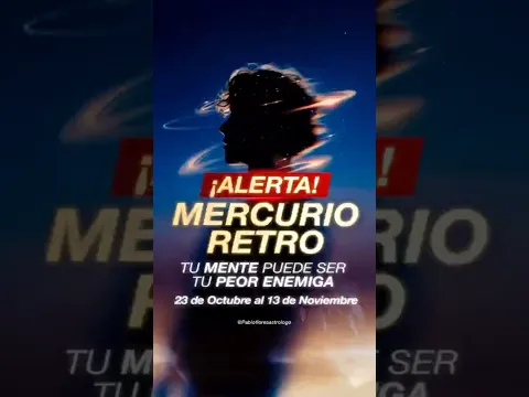 ALERTA MERCURIO RETRO: Tu mente puede ser tu peor enemiga. #pablofloresastrologo