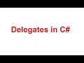 Delegates in C with Examples CSharp Delegates Dot Net Tutorials