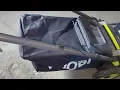 How to install grass catcher collection bag for the Ryobi 40V mower Model RY401170VNM