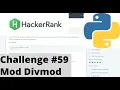 Hackerrank Python Challenge Mod Divmod