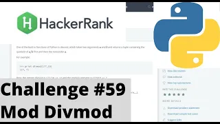 Hackerrank Python Challenge Mod Divmod